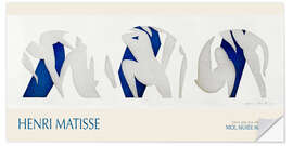 Wandsticker Dance, grey, blue, white, 1935/36