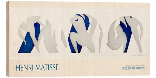 Print på træ Dance, grey, blue, white, 1935/36
