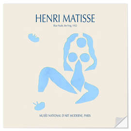 Wandsticker Blue Nude, the frog, 1952