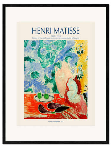 Ingelijste kunstdruk Still Life with Eggplants, 1911 II