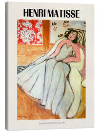 Leinwandbild Young Woman With White for Coat, 1944