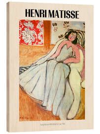 Wood print Young Woman With White for Coat, 1944