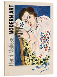 Print på træ Slavic Blouse With Armchair, Violet Background, 1936