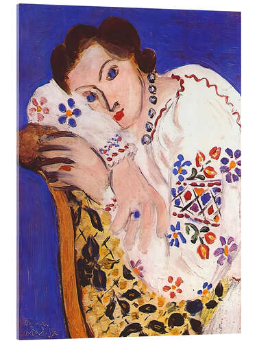 Acrylglas print Woman with Slavic Blouse, 1936