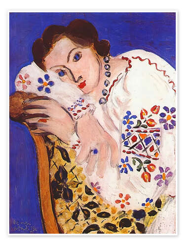 Plakat Woman with Slavic Blouse, 1936