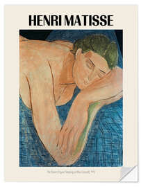Naklejka na ścianę The Dream (Figure Sleeping on Blue Ground), 1935 - Henri Matisse