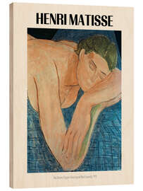 Quadro de madeira The Dream (Figure Sleeping on Blue Ground), 1935 - Henri Matisse