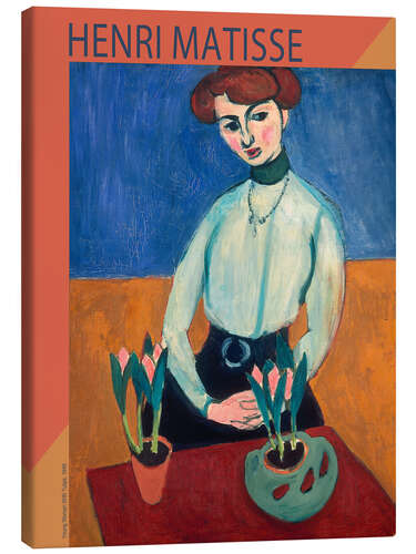 Leinwandbild Young Woman With Tulips, 1948
