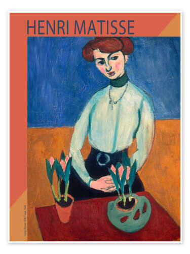 Poster Young Woman With Tulips, 1948
