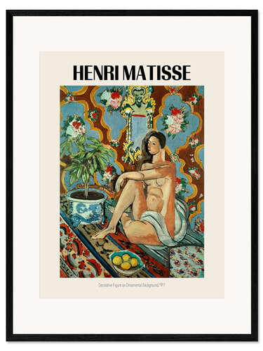Gerahmter Kunstdruck Decorative Figure on Ornamental Background, 1927