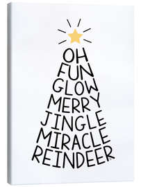 Canvas-taulu Nordic Typography Christmas Tree - Martina illustration