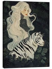 Canvas print White Japandi Tiger Woman - Frank Daske