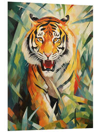 Hartschaumbild Kubistischer Tiger