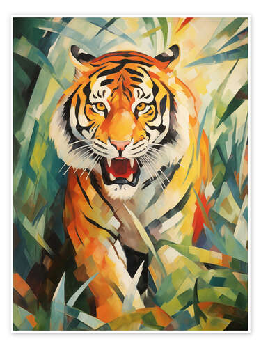 Poster Cubist Tiger