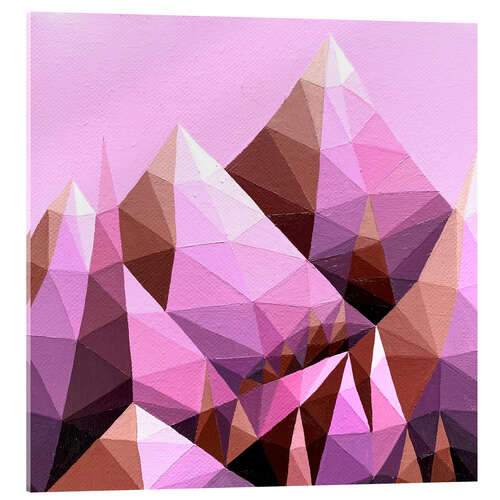 Obraz na szkle akrylowym Pink Mountains