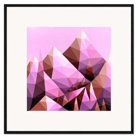Gerahmter Kunstdruck Pink Mountains