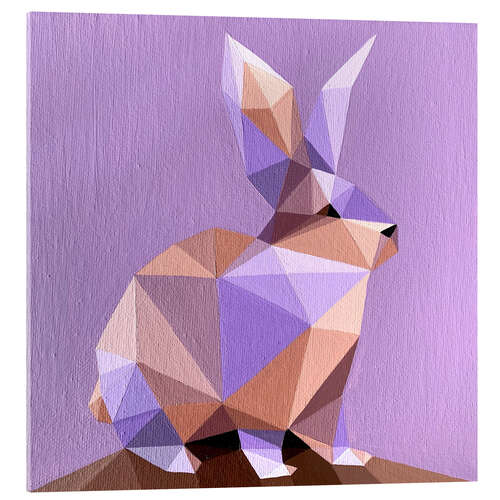 Acrylic print Lila Kaninchen