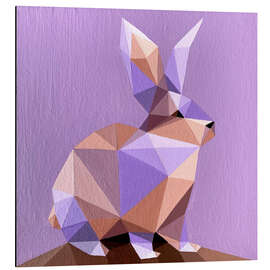 Alubild Lila Kaninchen - Maria Tuzhilkina