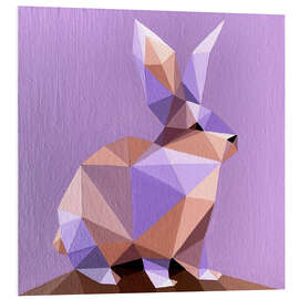 Hartschaumbild Lila Kaninchen - Maria Tuzhilkina