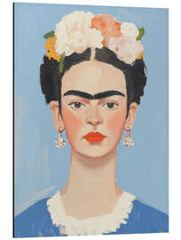 Cuadro de aluminio Frida Kahlo on Blue