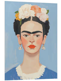 PVC print Frida Kahlo on Blue