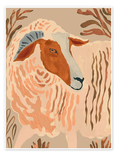 Poster Abstract Rustic Ram