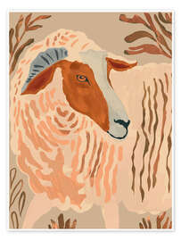 Wall print Abstract Rustic Ram - ThingDesign