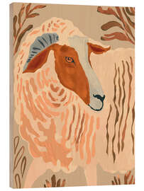 Holzbild Abstrakter rustikaler Widder