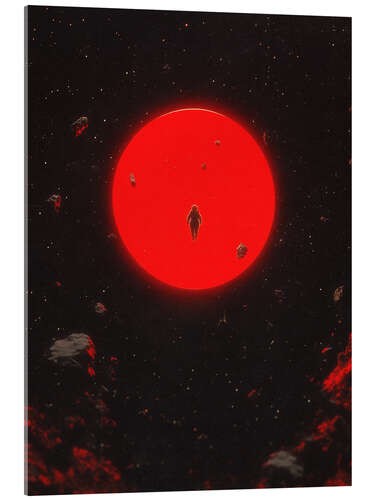 Quadro em acrílico Red Moon