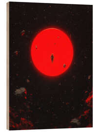Holzbild Red Moon