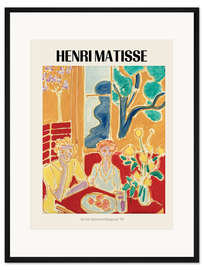 Gerahmter Kunstdruck Two Girls, Yellow and red Background, 1947