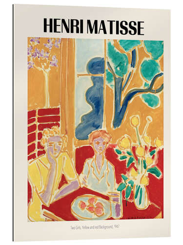 Gallery print Two Girls, Yellow and red Background, 1947