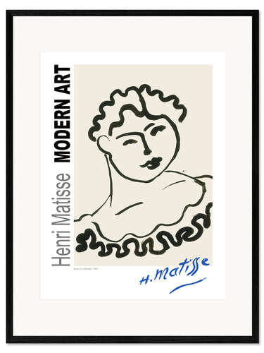 Impresión de arte enmarcada Bust of a Woman, 1947