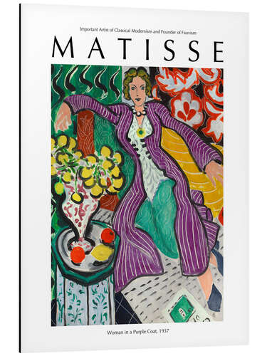 Print på aluminium Woman in a Purple Coat, 1937