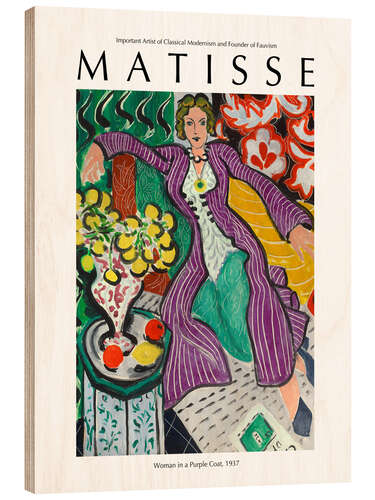 Holzbild Woman in a Purple Coat, 1937