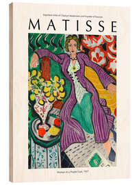 Tableau en bois Woman in a Purple Coat, 1937