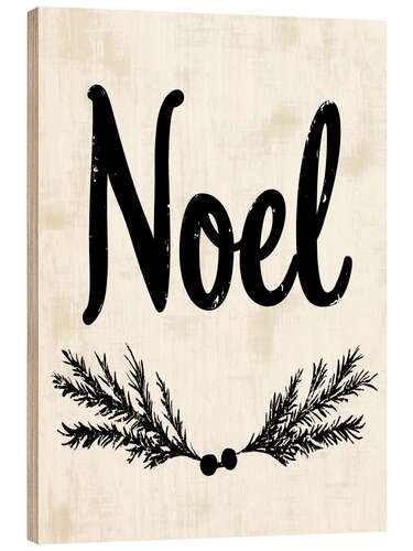 Print på træ Noel