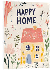 Quadro em plexi-alumínio Happy Home