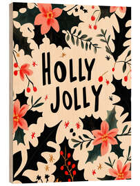Print på træ Holly Jolly - treechild