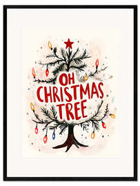 Gerahmter Kunstdruck Oh Christmas Tree