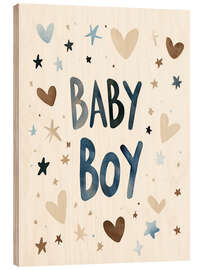 Print på træ Baby Boy - treechild