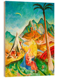 Cuadro de madera Rest on the Run, 1918 - César Klein