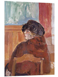 Hartschaumbild Frau mit Hutschleier, 1921