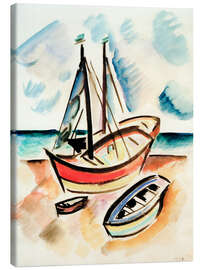 Lærredsbillede Resting Ships on the Beach, 1914 - César Klein