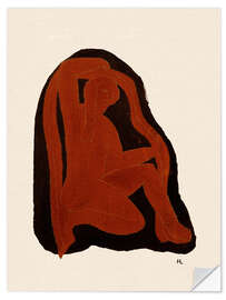 Wandsticker Nue assise (Sitzender Akt), 1926