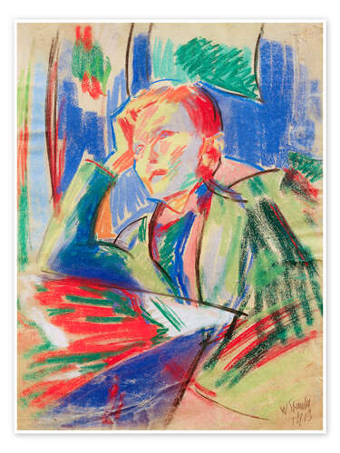 Poster Woman with upraised arm - William Straube