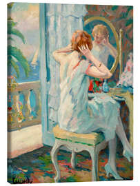 Obraz na płótnie Lady at the morning toilet - Edward Cucuel