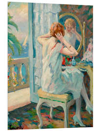 Foam board print Lady at the morning toilet - Edward Cucuel