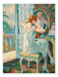 Wall print Lady at the morning toilet - Edward Cucuel