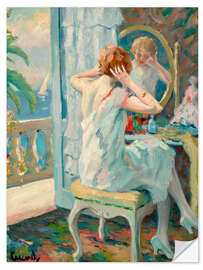 Sticker mural Lady at the morning toilet - Edward Cucuel